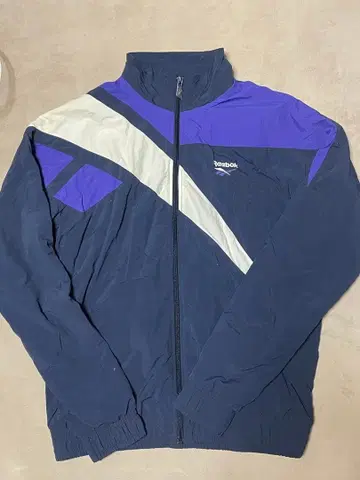 리복 나일론 자켓 네이비 보라색