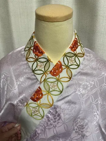 패턴 카라 부착 주리반 2자 후리소데용