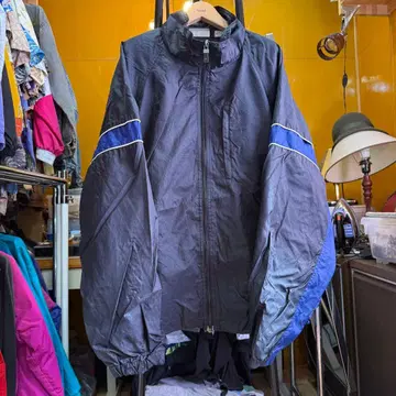 미국 빈티지 의류 ATHLETIC WORKS 점퍼 블랙/파랑