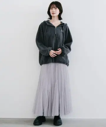 플리츠바닥샤샤스커트 코코딜