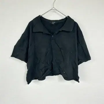 FOREVER 21 [ XL ] 포에버21 반팔 피케 셔츠 블랙