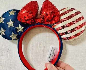 해외 디즈니 한정 뉴 아메리카나 국기 머리띠