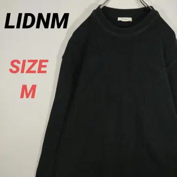 LIDNM 리드먼 맨투맨 니트 크루넥 남성용 블랙 M 사이즈