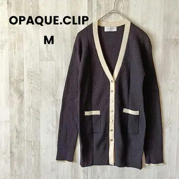 OPAQUE.CLIP V넥 가디건 리브 38 M 울