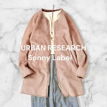 어반 리서치 소니 라벨 페이크 스웨이드 코트 브라운