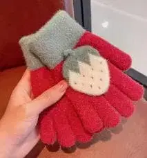 이치고 모티브 장갑 빨간색