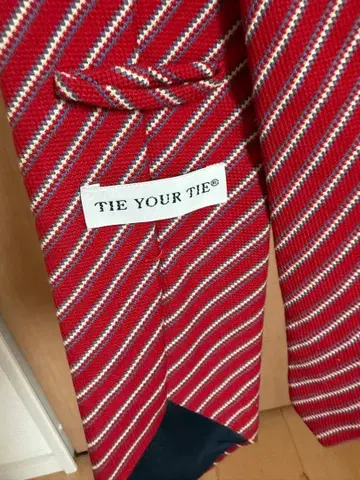 TIE YOUR TIE 빨간색 스트라이프 넥타이