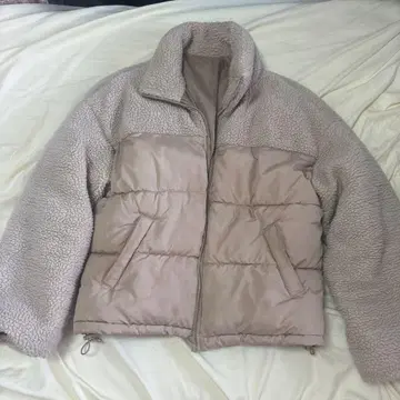 여성용 보아 다운 자켓 M 베이지