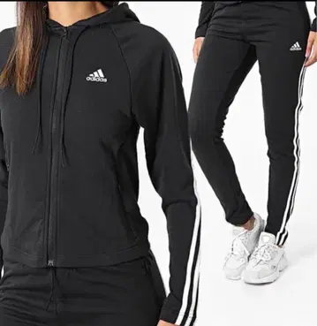 새상품 adidas 후드 부착 셋업 블랙 M 사이즈