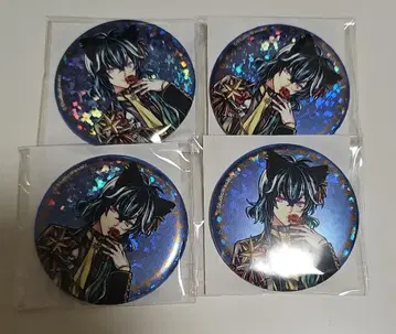 아쿠네코 악마 집사와 검은 고양이 난자 홀로그램 캔뱃지 바스틴