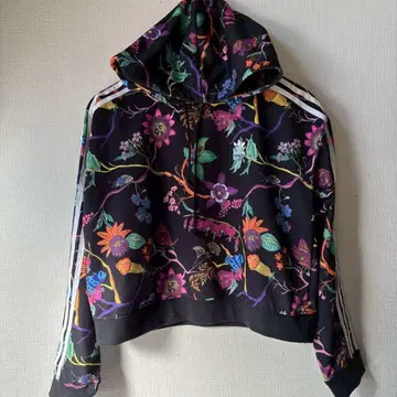 adidas 꽃무늬 후드 부착 저리 S 숏 기장