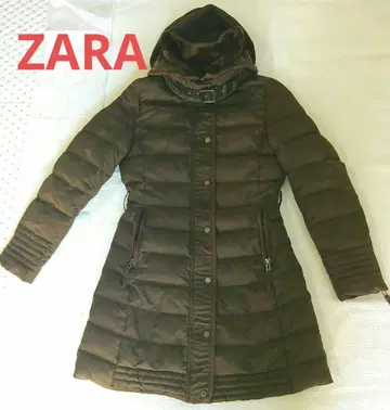 ZARA BASIC 다크 브라운 다운 자켓 여성용 M~L 사이즈