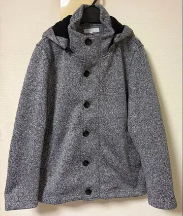 유나이티드 애로우즈 속기모 니트 플리스 본딩 후드 블루종 M