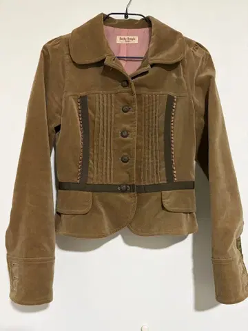 Emily Temple cute 브라운 벨벳 자켓