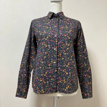 폴스미스 꽃무늬 아트 디자인 꽃 패턴 가을 겨울 올 패턴 블라우스