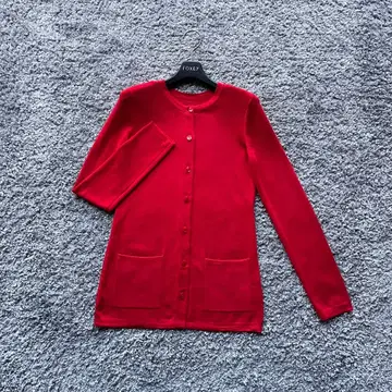 폭시 38 레드 그레이스 울 가디건