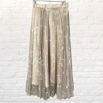 11872 노엘라 롱 플레어 스커트 허리밴딩 베이지 계열