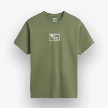 새상품급 Vans 반스 올리브 그린 T셔츠 기무라 타쿠야 착용