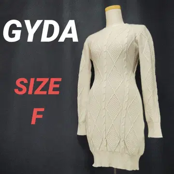 GYDA 제이다 니트 원피스 케이블 니트 백 오픈