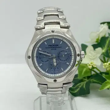 가동 SEIKO ROOX 솔라 야광축광 멀티 달력 블루 다이얼