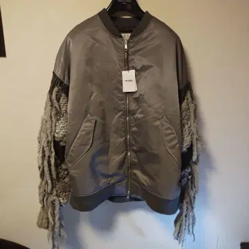 DISCOVERED 그레이 MA-1 손뜨개질 니트 소매 MA1