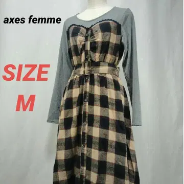axes femme 엑시즈팜 도킹 원피스 체크 벨트