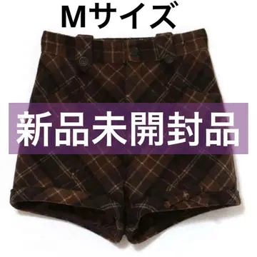 Ribbon check mini pants