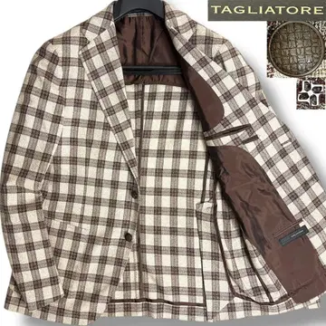 새상품 딸리아또레 라이트 트위드 자켓 브라운 50