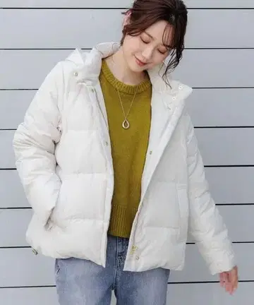 GLOBAL WORK 다운 후드 블루종 그레이지 M