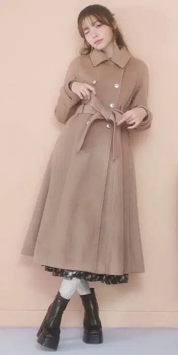 [ 새상품 ] 레이디 아젤 2WAY 컬러 더블 롱 코트