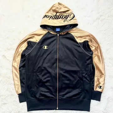 Champion 트랙 자켓 마사토 금 자수 블랙/골드 XO 사이즈