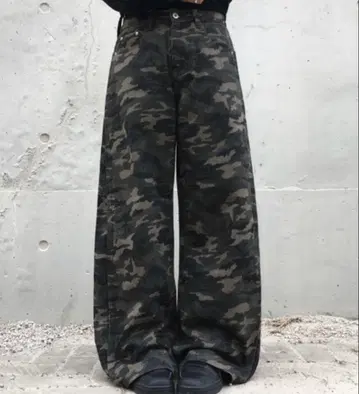 카모플라쥬 와이드 팬츠