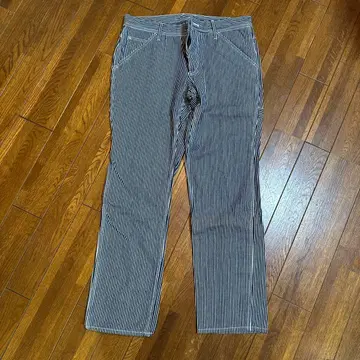 Smith's 스트라이프 워크 팬츠 버튼 포함