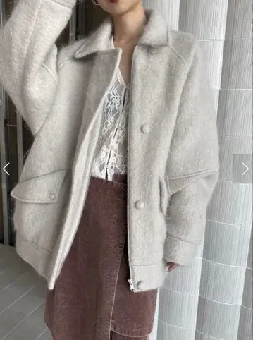 UND MOHAIR SHAGGY FLIGHT JACKET