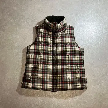 Eddie Bauer 다운 베스트 체크 무늬 GooseDown EB700