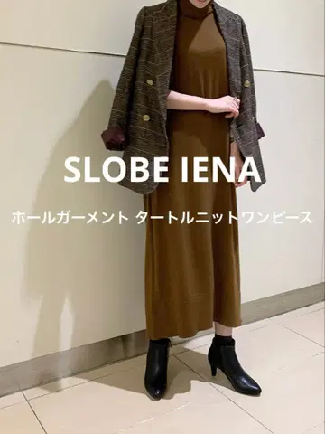 SLOBE IENA 홀 가먼트 터틀 니트 원피스 롱 원피스