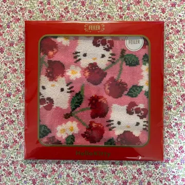 FEILER 헬로키티 체리 패턴 타월 손수건