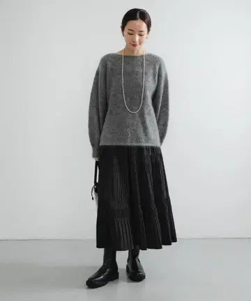 어반 리서치 플리츠 티어드 스커트