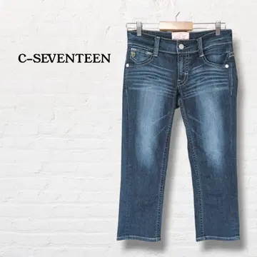 C-SEVENTEEN 데님 팬츠 크롭 M 블루 계열