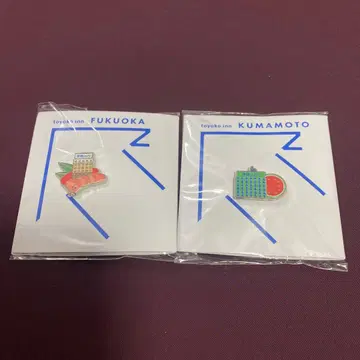 토요코인 지역 한정 GENKI 배지 핀 배지 후쿠오카 구마모토 2개 세트