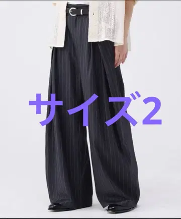 soerte 3턱 와이드 벌룬 트라우저