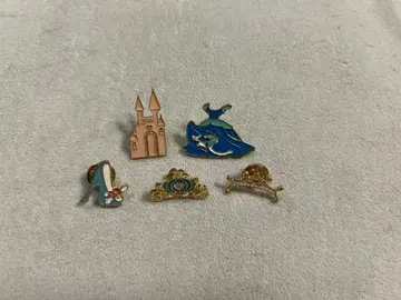 신데렐라 핀 배지 5세트 마차 성 왕관 신발 드레스