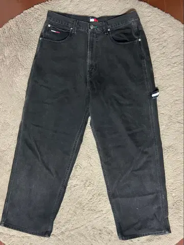 Tommy Jeans 블랙 와이드 레그 데님