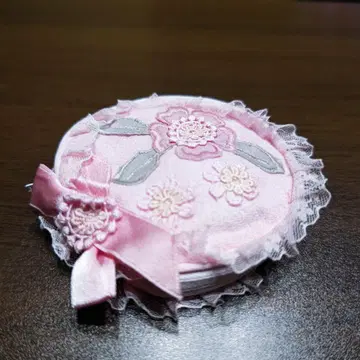 [사에라] 핑크 꽃무늬 아플리케 소잉 세트