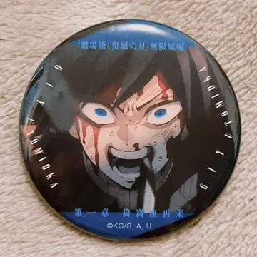 극장판 귀멸의 칼날 무한성편 제1장 말하는 눈빛 캔뱃지 A 토미오카 기유