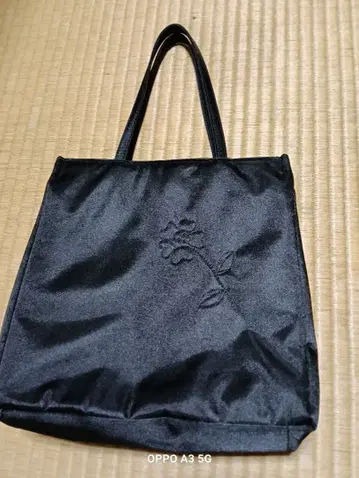 블랙 포멀 백 꽃 자수