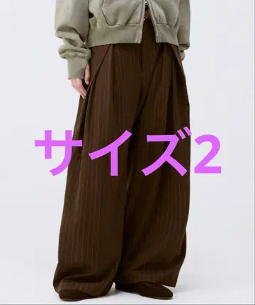 soerte 3턱 와이드 벌룬 트라우저 브라운 계열 기타