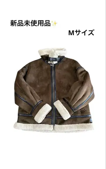 [ 미사용 새상품 ] Ray BEAMS 페이크 무스탕 보머 블루종