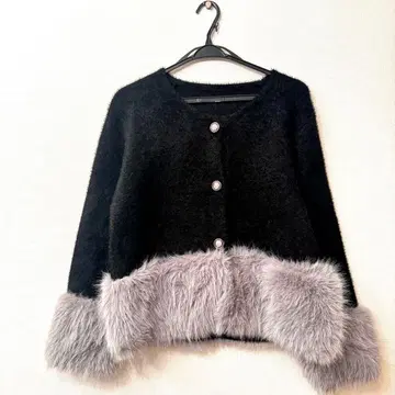 bebeod 새상품 퍼 자켓 블랙 프리 사이즈