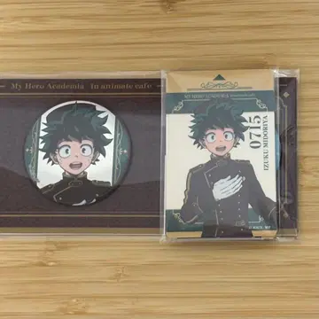 히로아카 애니메이트 카페 글리터 캔뱃지 플레이트 카드 미도리야 이즈쿠